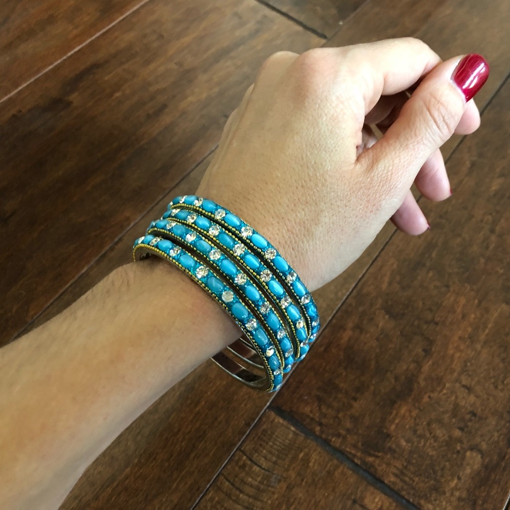 Amrita Singh Bangle Set- Teal